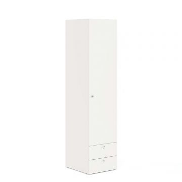 Dulap haine ARONA 45, A50, H195, 1U2S, Alb Portelan