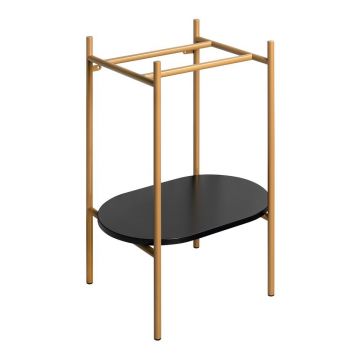 Suport pentru chiuvetă negru/auriu din metal 55x79,5 cm Puno – Sapho