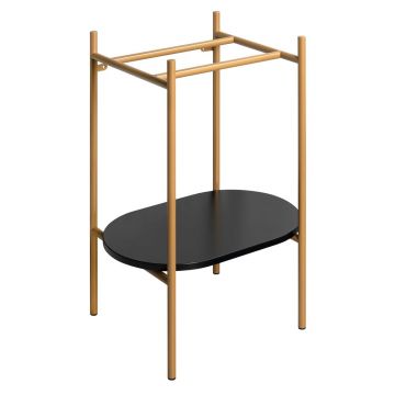 Suport pentru chiuvetă negru/auriu din metal 55x79,5 cm Puno – Sapho Suport pentru chiuvetă negru/auriu din metal 55x79,5 cm Puno – Sapho