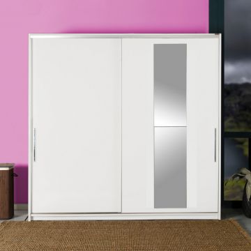 Dulap haine Model SWD-720-BB-3, Alb, 210x60x207 cm Dulap haine Model SWD-720-BB-3, Alb, 210x60x207 cm