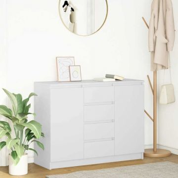 Bufet cu sertare Alb 100,5x35x76 cm Lemn prelucrat