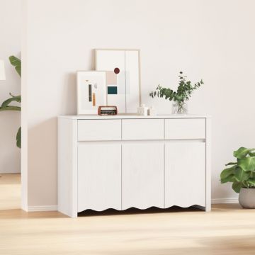 Bufet DRAMMEN Alb 114x43x75,5 cm Lemn Masiv Pin