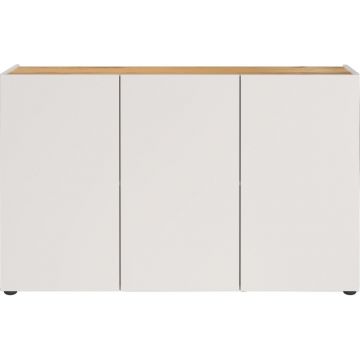 Dulap alb cu aspect de lemn de stejar 120x76x34 cm Adrano – Germania