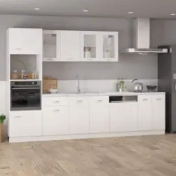Dulap cuptor microunde “Lyon”, alb, 60 x 57 x 207 cm, PAL