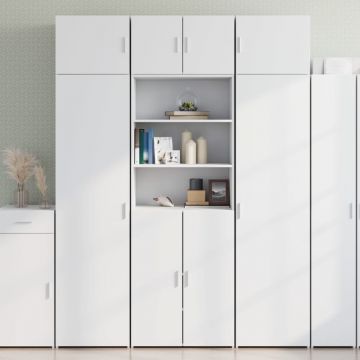 Dulap de depozitare, alb, 70x42,5x225 cm, lemn prelucrat