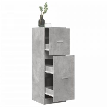 Dulap de farmacie, gri beton, 40x41x118 cm, lemn prelucrat