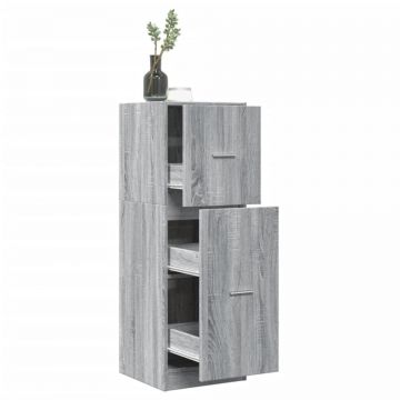 Dulap de farmacie, sonoma gri, 40x41x118 cm, lemn prelucrat