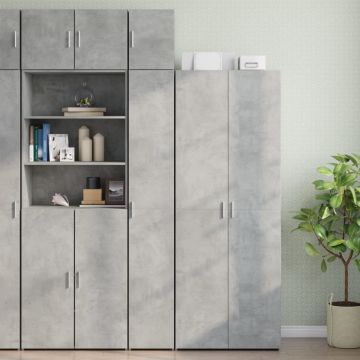 Dulap depozitare slim gri beton 30x42,5x225 cm lemn prelucrat Dulap depozitare slim gri beton 30x42,5x225 cm lemn prelucrat