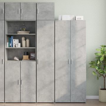 Dulap depozitare slim gri beton 40x42,5x225 cm lemn prelucrat Dulap depozitare slim gri beton 40x42,5x225 cm lemn prelucrat