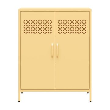 Dulap galben din metal 80x102x40 cm Annie – Støraa