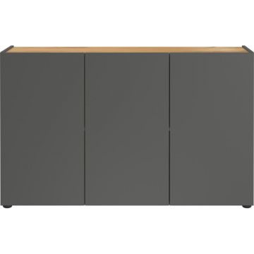 Dulap gri antracit cu aspect de lemn de stejar 120x76x34 cm Adrano – Germania