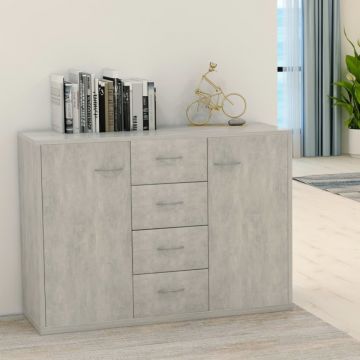 Dulap, gri beton, 88x30x65 cm, lemn prelucrat