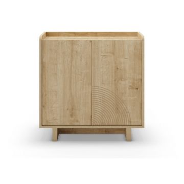 Dulap în culoare naturală cu aspect de lemn de stejar 80x80x40 cm Daira – Marckeric