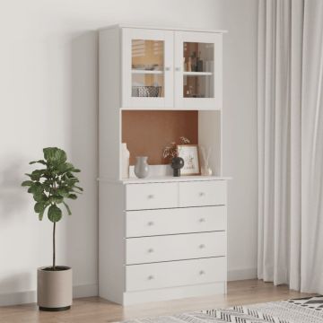 Dulap înalt ALTA, alb, 77x35x165 cm, lemn masiv de pin Dulap înalt ALTA, alb, 77x35x165 cm, lemn masiv de pin