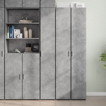 Dulap înalt, gri beton, 30x42,5x185 cm, lemn prelucrat Dulap înalt, gri beton, 30x42,5x185 cm, lemn prelucrat