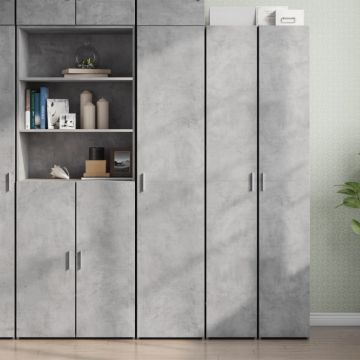 Dulap înalt, gri beton, 40x42,5x185 cm, lemn prelucrat Dulap înalt, gri beton, 40x42,5x185 cm, lemn prelucrat