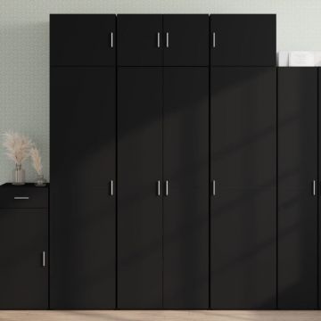 Dulap înalt, negru, 70x42,5x185 cm, lemn prelucrat Dulap înalt, negru, 70x42,5x185 cm, lemn prelucrat