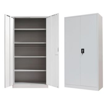 Dulap metalic Model Ugren, Gri deschis, 90x40x180 cm.