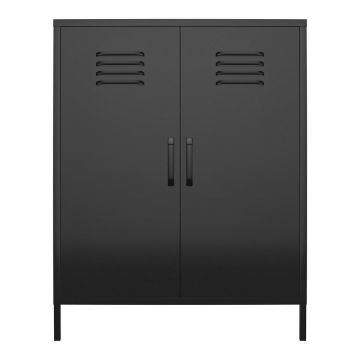 Dulap negru din metal 40x102x80 cm Mission District – Støraa