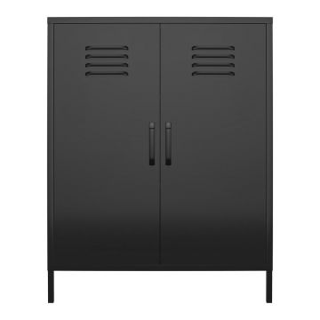 Dulap negru din metal 40x102x80 cm Mission District – Støraa