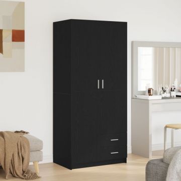 Dulap Negru din Stejar 80x52x180 cm din Lemn Compozit