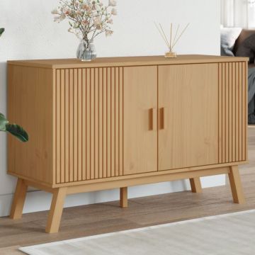 Dulap OLDEN, maro, 114x43x73,5 cm, lemn masiv pin