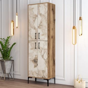 Dulap Pantofi BerlinA Walnut-Alb Dulap Pantofi BerlinA Walnut-Alb