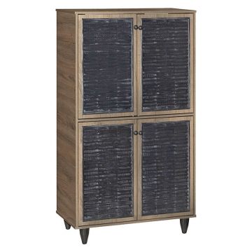 Dulap Pantofi Model Nathalia IV, Stejar sonoma / Nuc, 70.5x35x122 cm
