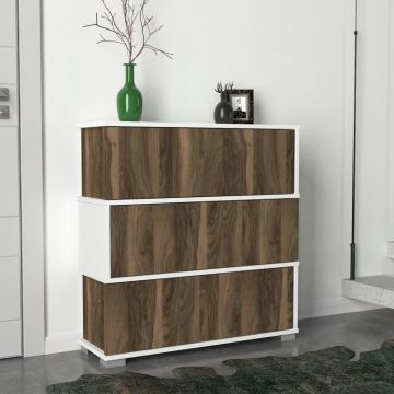 Dulap Pantofi Napolyon Alb-Walnut Dulap Pantofi Napolyon Alb-Walnut