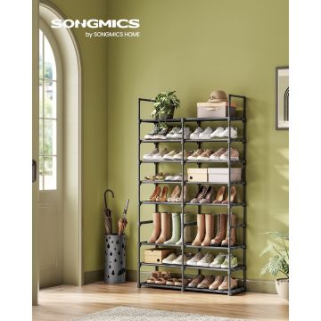 Raft pentru pantofi Songmics Negru 86.9x29.5x157.6 cm