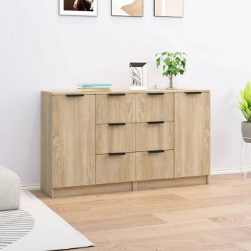 Servante, 2 buc., stejar sonoma, 60x30x70 cm, lemn prelucrat Servante, 2 buc., stejar sonoma, 60x30x70 cm, lemn prelucrat