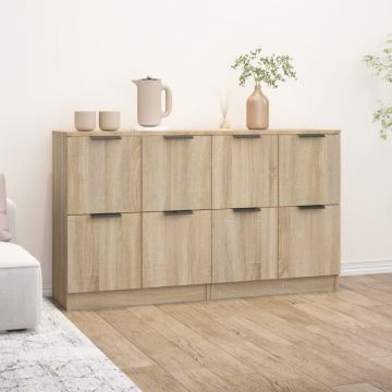 Servante, 2 piese, stejar sonoma, 60x30x70 cm, lemn prelucrat Servante, 2 piese, stejar sonoma, 60x30x70 cm, lemn prelucrat
