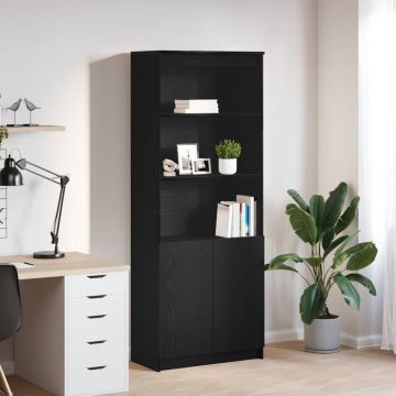 Tablou Stejar negru 70x35x180 cm Lemn prelucrat