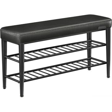 Bancuta pantofar Vasagle, Negru, 30 x 100 x 50 cm