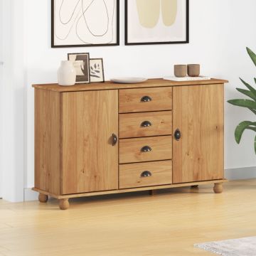 Comoda ASKIM 133,5x40x79 cm Lemn masiv de pin