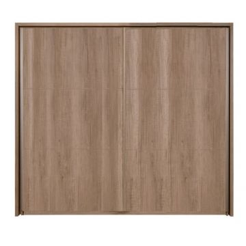 Dulap 2 Usi Culisante Phoenix, Cu Rama Design Stejar Antichizat, 249 Cm