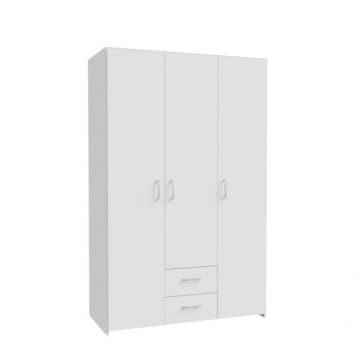 Dulap 3 Usi Ecobest Alb, 119.4 Cm