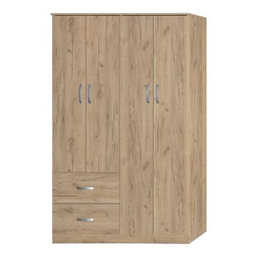 Dulap 4 usi cu 2 sertare Zelia Maro 120x42x180 cm Dulap 4 usi cu 2 sertare Zelia Maro 120x42x180 cm