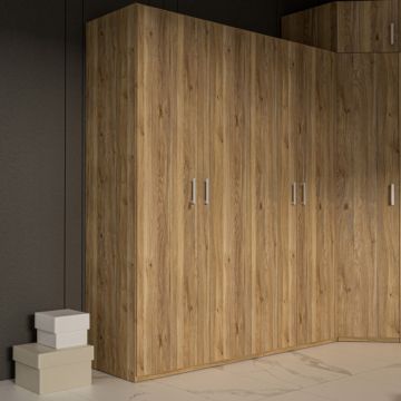 Dulap 4 Usi Ecobest 2 Stejar Mauvella, 177.5 Cm
