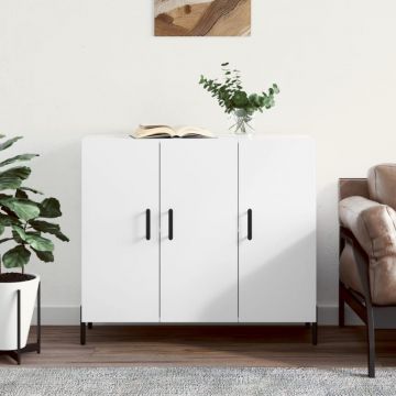 Dulap, alb, 90x34x80 cm, lemn compozit