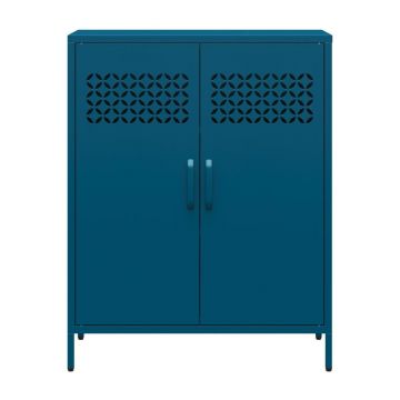 Dulap albastru din metal 80x102x40 cm Annie – Støraa