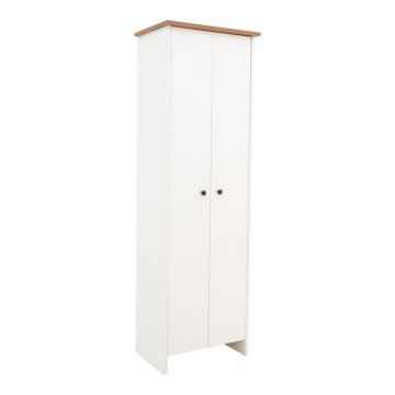Dulap Aries, Pako World, 18 perechi, Alb-Nuc, 58x38x180 cm