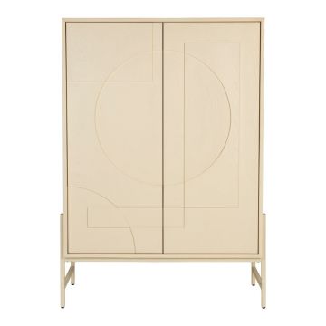 Dulap crem cu aspect de lemn de stejar 100x140x45 cm Faces – Zuiver Dulap crem cu aspect de lemn de stejar 100x140x45 cm Faces – Zuiver