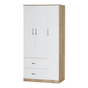 Dulap cu 2 usi si sertare Zelia Maro 90x42x180 cm Dulap cu 2 usi si sertare Zelia Maro 90x42x180 cm