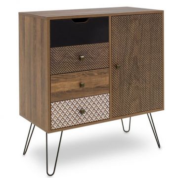 Dulap cu Sertare Boho Walnut 79.5x39.5x86 cm Dulap cu Sertare Boho Walnut 79.5x39.5x86 cm