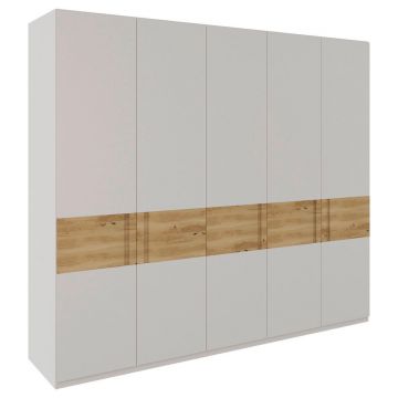 DULAP CU UȘI ROTATIVE culoare lemn stejar, gri deschis