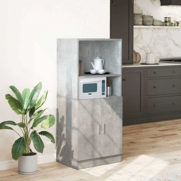 Dulap de bucătărie, gri beton 57x41,5x131,5 cm lemn prelucrat