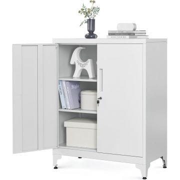 Dulap de depozitare din metal, Songmics, Gray, 40 x 80 x 90 cm