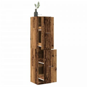 Dulap de farmacie, lemn vechi, 40x41x174,5 cm, lemn prelucrat