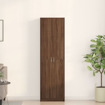 Dulap din stejar închis 55x25x189 cm lemn prelucrat